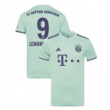 Bayern Munich 2018/19 Away #9 Robert Lewandowski Light Green Authentic Jersey Jersey