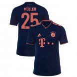 2019-20 Bayern Munich Champions League #25 Thomas Muller Navy Third Authenitc Jersey