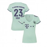 Women's Bayern Munich 2018/19 Away #23 Arturo Vidal Light Green Replica Jersey