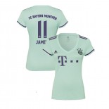Women's Bayern Munich 2018/19 Away #11 James Rodriguez Light Green Replica Jersey