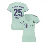 Women's Bayern Munich 2018/19 Away #25 Thomas Muller Light Green Authentic Jersey Jersey