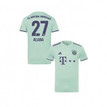 Youth Bayern Munich 2018/19 Away #27 David Alaba Light Green Replica Jersey