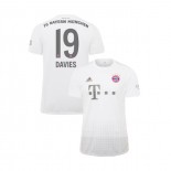 KID'S Bayern Munich 2019-20 Away #19 Alphonso Davies White Replica Jersey
