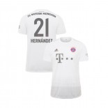 KID'S Bayern Munich 2019-20 Away #21 Lucas Hernandez White Replica Jersey