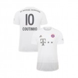 KID'S Bayern Munich 2019-20 Away Stadium #10 Philippe Coutinho White Authenitc Jersey