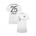 KID'S Bayern Munich 2019-20 Away #25 Thomas Muller White Authenitc Jersey