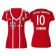 Arjen Robben #10 Bayern Munich White Stripes Red 2017-18 Home Replica Jersey - Women