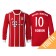 Arjen Robben #10 Bayern Munich White Stripes Red 2017-18 Home Replica Long Jersey - Youth