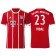 Arturo Vidal #23 Bayern Munich White Stripes Red 2017-18 Home Replica Jersey