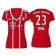 Arturo Vidal #23 Bayern Munich White Stripes Red 2017-18 Home Replica Jersey - Women