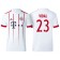 Men - Arturo Vidal #23 Bayern Munich 2017/18 White Third Champions League Replica Shirt