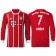 Franck Ribery #7 Bayern Munich White Stripes Red 2017-18 Home Authentic Long Jersey