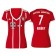 Franck Ribery #7 Bayern Munich White Stripes Red 2017-18 Home Authentic Jersey - Women
