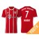 Franck Ribery #7 Bayern Munich White Stripes Red 2017-18 Home Authentic Jersey - Youth