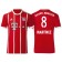 Javi Martinez #8 Bayern Munich White Stripes Red 2017-18 Home Replica Jersey