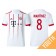 Youth - Javi Martinez #8 Bayern Munich 2017/18 White Champions League Third Replica Shirt