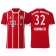 Joshua Kimmich #32 Bayern Munich White Stripes Red 2017-18 Home Replica Jersey