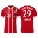Kingsley Coman #29 Bayern Munich White Stripes Red 2017-18 Home Replica Jersey
