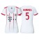 Women - Mats Hummels #5 Bayern Munich 2017/18 White Champions League Third Replica Shirt