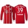 Nicolas Feldhahn #39 Bayern Munich White Stripes Red 2017-18 Home Replica Long Jersey