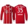 Renato Sanches #35 Bayern Munich White Stripes Red 2017-18 Home Authentic Long Jersey