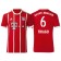 Thiago #6 Bayern Munich White Stripes Red 2017-18 Home Replica Jersey