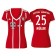 Thomas Muller #25 Bayern Munich White Stripes Red 2017-18 Home Replica Jersey - Women