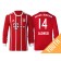 Xabi Alonso #14 Bayern Munich White Stripes Red 2017-18 Home Replica Long Jersey - Youth
