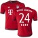 15/16 Germany FC Bayern Munchen Shirt - #24 Youth Sinan Kurt Replica Red Home Soccer Jersey - Football Shirt Online Sale Size XS|S|M|L|XL