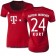15/16 Germany FC Bayern Munchen Shirt - #24 Women's Sinan Kurt Authentic Red Home Soccer Jersey - Football Shirt Online Sale Size XS|S|M|L|XL