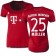 15/16 Germany FC Bayern Munchen Shirt - #25 Women's Thomas Muller Replica Red Home Soccer Jersey - Football Shirt Online Sale Size XS|S|M|L|XL