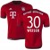 15/16 Germany FC Bayern Munchen Shirt - #30 Mitchell Weiser Replica Red Home Soccer Jersey - Football Shirt Online Sale Size XS|S|M|L|XL