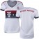 15/16 Germany FC Bayern Munchen Shirt - Women's Blank Replica White Away Soccer Jersey - Football Shirt Online Sale Size XS|S|M|L|XL