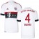 15/16 Germany FC Bayern Munchen Shirt - #4 Dante Authentic White Away Soccer Jersey - Football Shirt Online Sale Size XS|S|M|L|XL