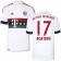 15/16 Germany FC Bayern Munchen Shirt - #17 Youth Jerome Boateng Authentic White Away Soccer Jersey - Football Shirt Online Sale Size XS|S|M|L|XL