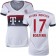 15/16 Germany FC Bayern Munchen Shirt - #17 Women's Jerome Boateng Replica White Away Soccer Jersey - Football Shirt Online Sale Size XS|S|M|L|XL