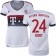 15/16 Germany FC Bayern Munchen Shirt - #24 Women's Sinan Kurt Authentic White Away Soccer Jersey - Football Shirt Online Sale Size XS|S|M|L|XL