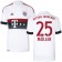 15/16 Germany FC Bayern Munchen Shirt - #25 Thomas Muller Authentic White Away Soccer Jersey - Football Shirt Online Sale Size XS|S|M|L|XL