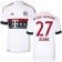 15/16 Germany FC Bayern Munchen Shirt - #27 Youth David Alaba Replica White Away Soccer Jersey - Football Shirt Online Sale Size XS|S|M|L|XL
