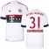 15/16 Germany FC Bayern Munchen Shirt - #31 Youth Bastian Schweinsteiger Replica White Away Soccer Jersey - Football Shirt Online Sale Size XS|S|M|L|XL
