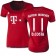 15/16 Germany FC Bayern Munchen Shirt - #11 Women's Douglas Costa Authentic Red Home Soccer Jersey - Football Shirt Online Sale Size XS|S|M|L|XL