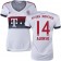 15/16 Germany FC Bayern Munchen Shirt - #14 Women's Xabi Alonso Authentic White Away Soccer Jersey - Football Shirt Online Sale Size XS|S|M|L|XL