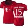 15/16 Germany FC Bayern Munchen Shirt - #15 Women's Jan Kirchhoff Replica Red Home Soccer Jersey - Football Shirt Online Sale Size XS|S|M|L|XL
