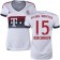 15/16 Germany FC Bayern Munchen Shirt - #15 Women's Jan Kirchhoff Authentic White Away Soccer Jersey - Football Shirt Online Sale Size XS|S|M|L|XL