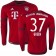 15/16 Germany FC Bayern Munchen Shirt - #37 Julian Green Replica Red Home Soccer Jersey - Football Shirt Online Sale Size XS|S|M|L|XL