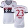 15/16 Germany FC Bayern Munchen Shirt - #23 Women's Arturo Vidal Replica White Away Soccer Jersey - Football Shirt Online Sale Size XS|S|M|L|XL