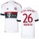 15/16 Germany FC Bayern Munchen Shirt - #26 Sven Ulreich Authentic White Away Soccer Jersey - Football Shirt Online Sale Size XS|S|M|L|XL