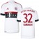 15/16 Germany FC Bayern Munchen Shirt - #32 Youth Joshua Kimmich Replica White Away Soccer Jersey - Football Shirt Online Sale Size XS|S|M|L|XL
