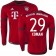 15/16 Germany FC Bayern Munchen Shirt - #29 Kingsley Coman Authentic Red Home Soccer Jersey - Football Shirt Online Sale Size XS|S|M|L|XL
