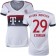 15/16 Germany FC Bayern Munchen Shirt - #29 Women's Kingsley Coman Authentic White Away Soccer Jersey - Football Shirt Online Sale Size XS|S|M|L|XL